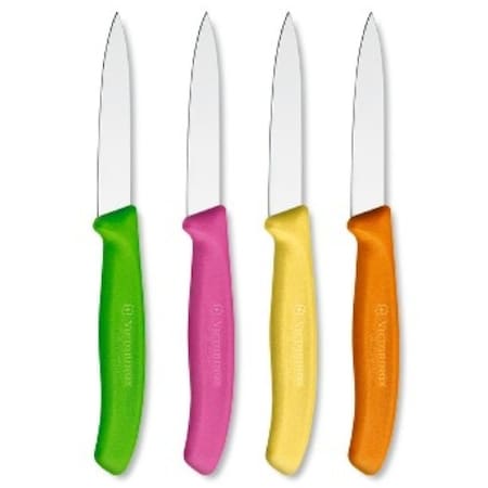 Swiss Army Brands 6.7606.4Us1 Kitchen Swiss Classic Sets 4-Piece Paring Set 30.25In Spear Point, Strt 1 Of Each Col VIC-6.7606.L119-X2